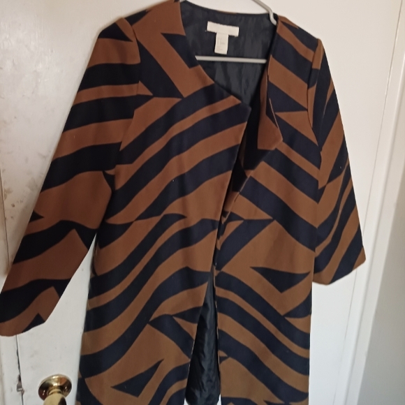 H&M jacket size 4 brown and black print - Picture 4 of 5